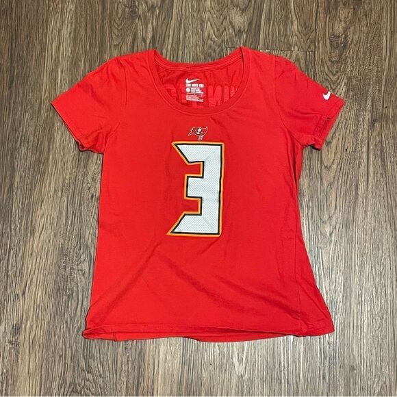 Nike Tampa Bay Buccaneers Short Sleeve T-shirt #3 Winston Red White Size Large - Picture 2 of 7